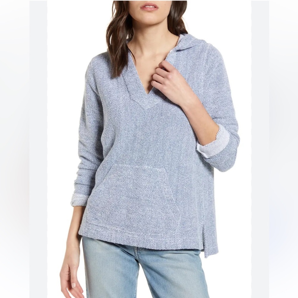 Faherty Seabrook French Terry Hoodie in Whitewater